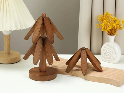 Wooden Christmas Tree Trivet