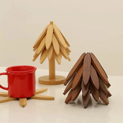Wooden Christmas Tree Trivet