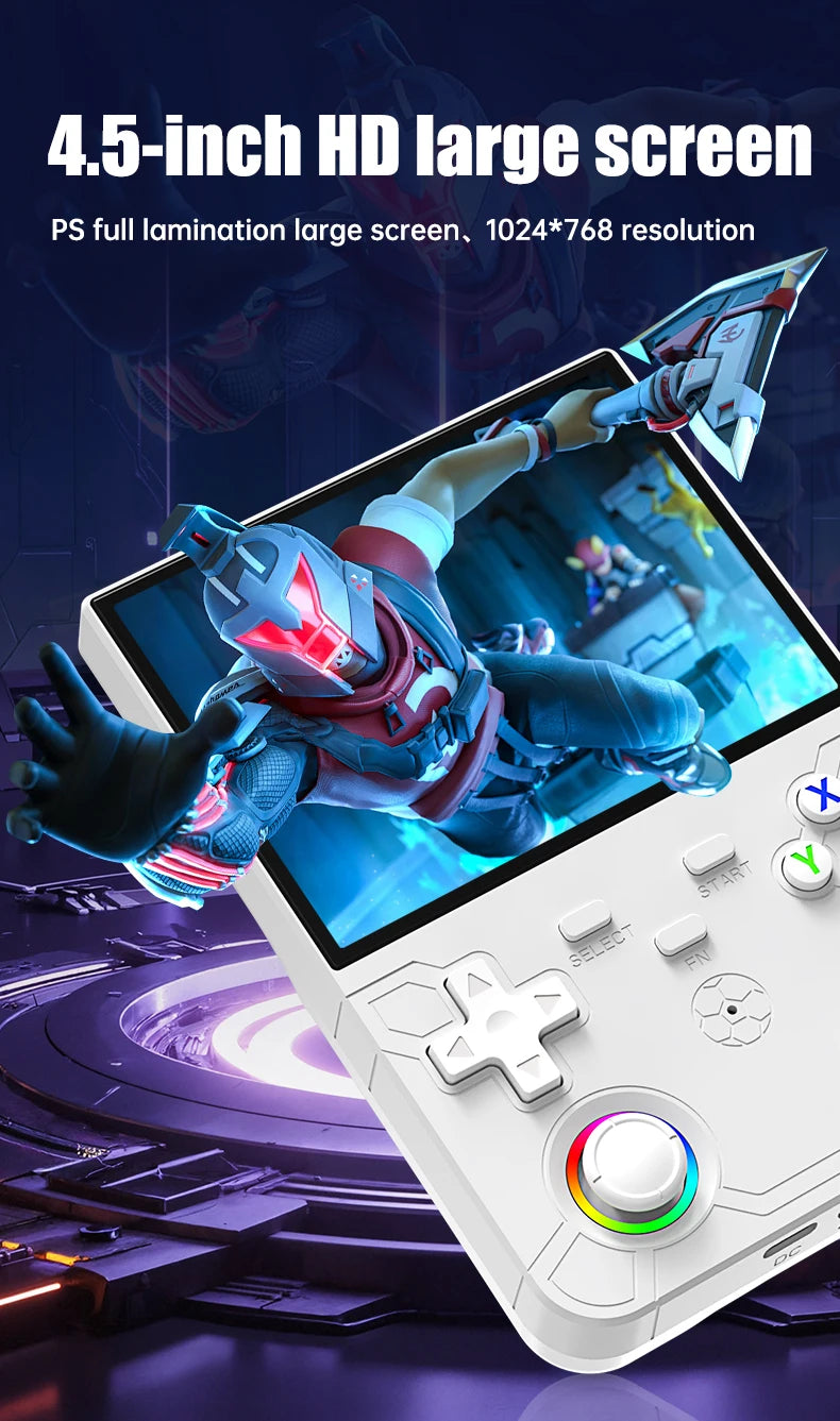 R36 Ultra X Handheld Game Console – 4.5" IPS, 64GB/128GB