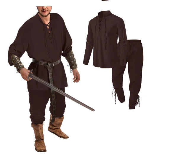 4-Piece Men’s Renaissance Pirate Costume Set