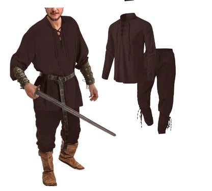 4-Piece Men’s Renaissance Pirate Costume Set