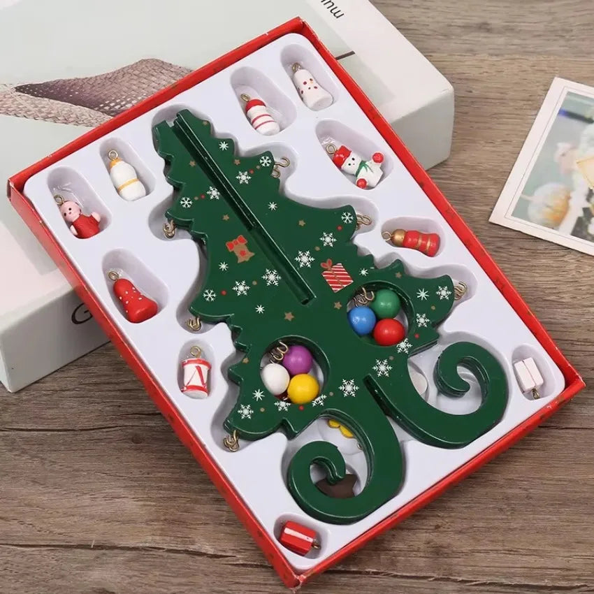 Wooden Christmas Tree Tabletop Ornament