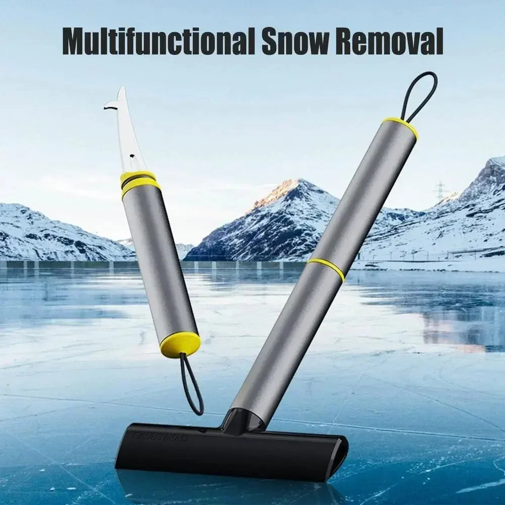 Car Windshield Ice Scraper – Aluminum Alloy + TPU Snow Tool
