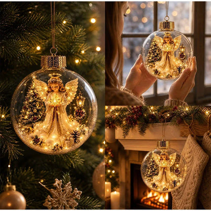 Light-Up Christmas Scene Ornament Ball – 10 cm