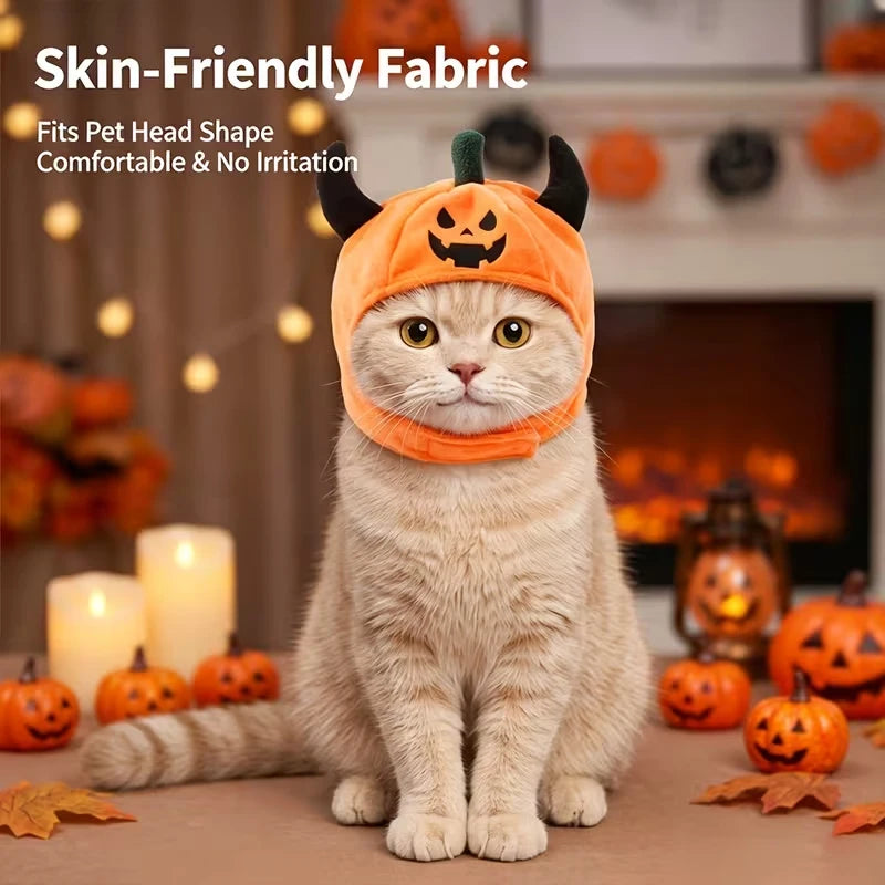 Halloween Pet Hat – Devil & Pumpkin Styles