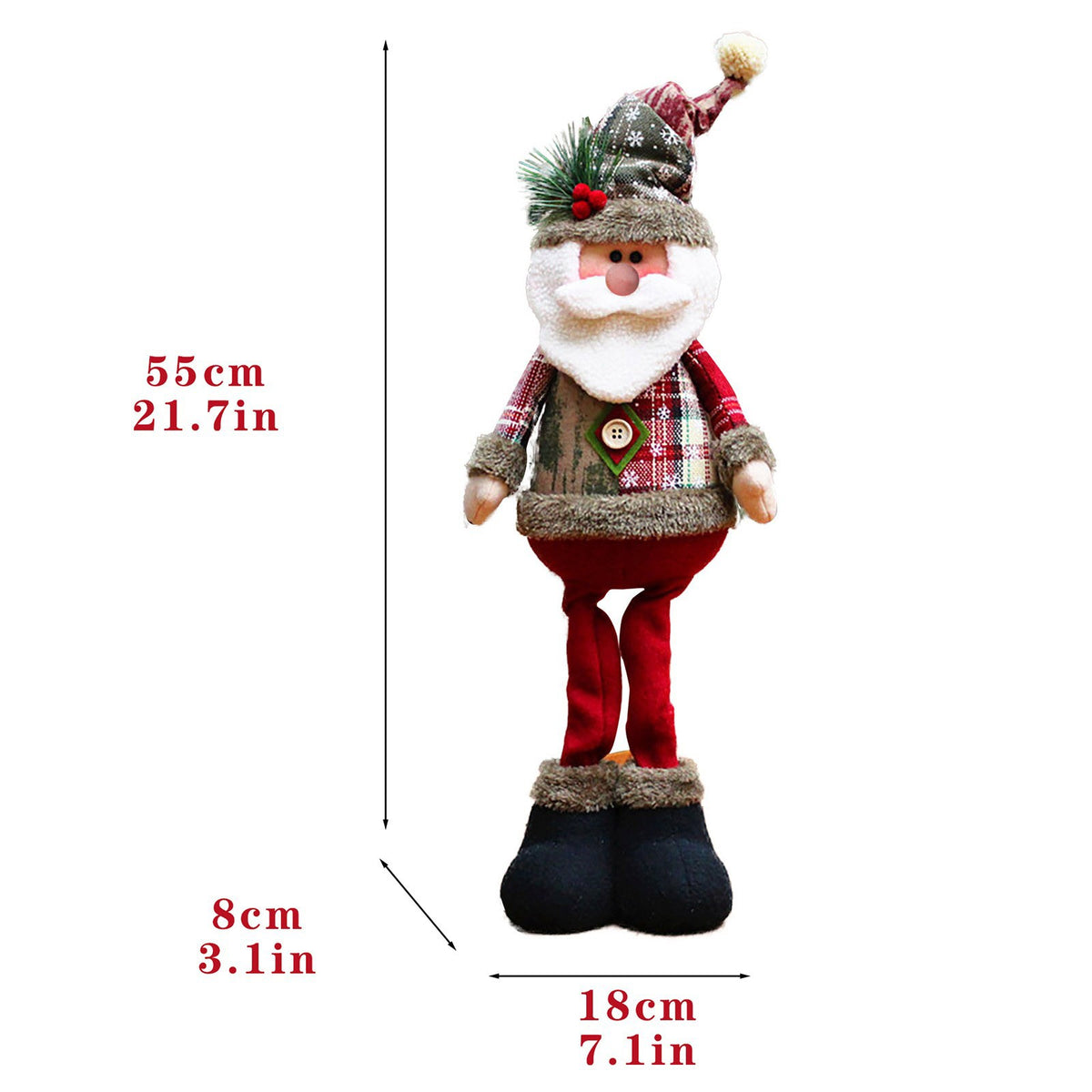 Christmas Santa, Snowman & Reindeer Shelf Sitter