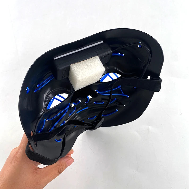 LED Light-Up Neon Halloween Mask