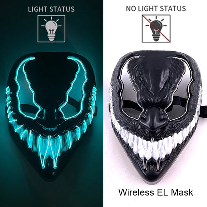 LED Light-Up Neon Halloween Mask