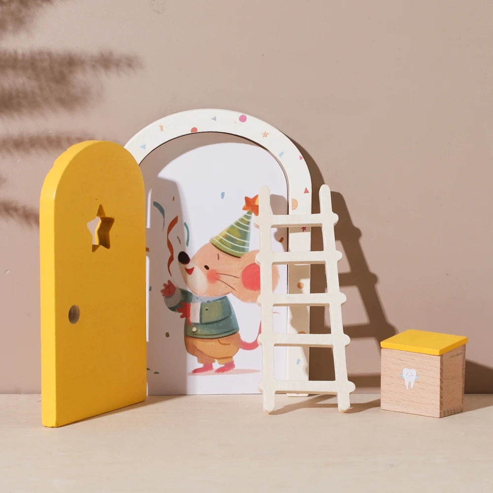 Mini Wooden Fairy Door – Dollhouse & Wall Decor