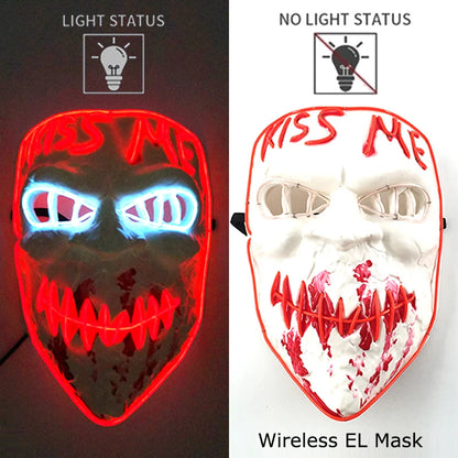 LED Light-Up Neon Halloween Mask