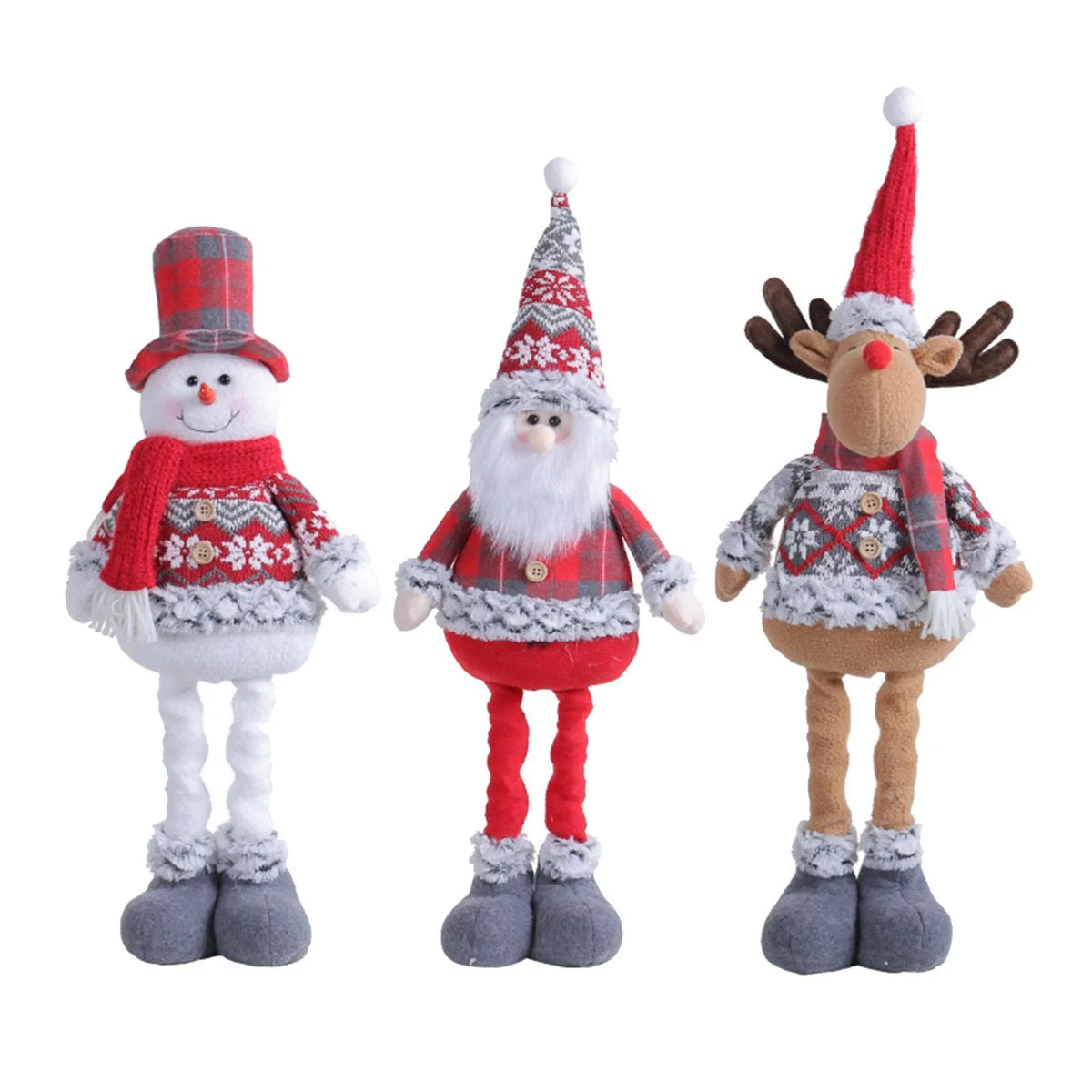 Christmas Santa, Snowman & Reindeer Shelf Sitter