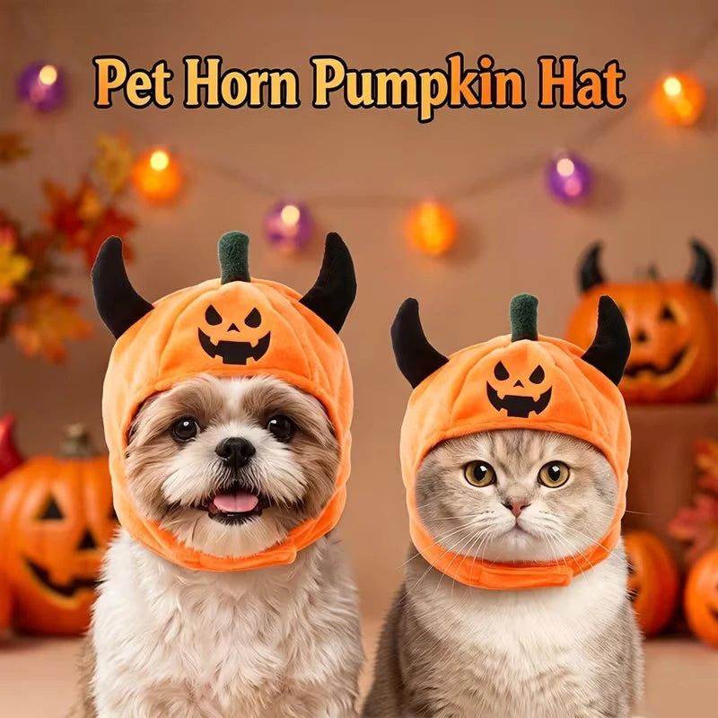 Halloween Pet Hat – Devil & Pumpkin Styles
