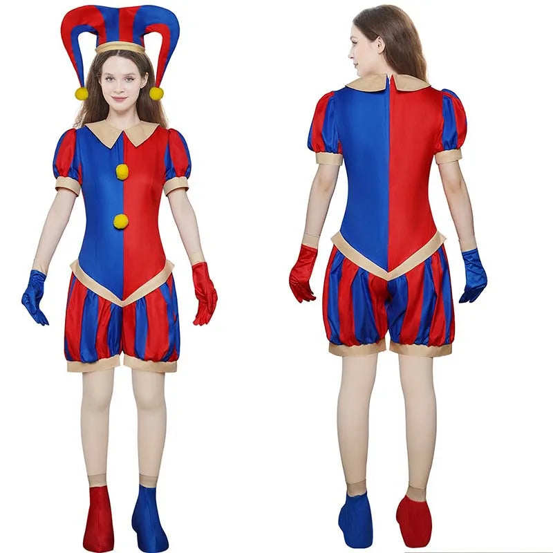Pomni Circus Cosplay Costume Set – Kids & Adults