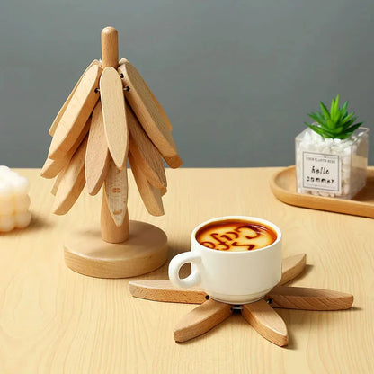 Wooden Christmas Tree Trivet
