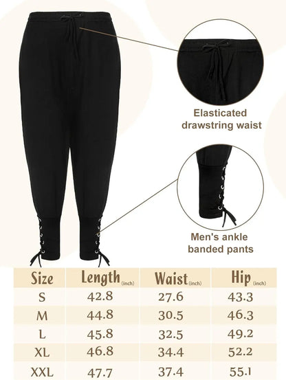 4-Piece Men’s Renaissance Pirate Costume Set