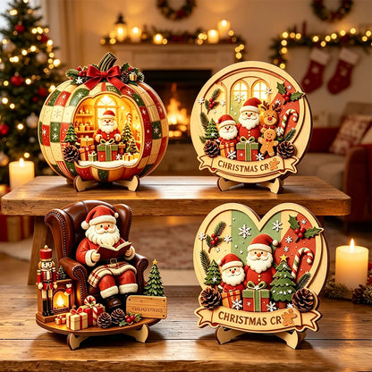 Wooden Christmas Character Tabletop Decor