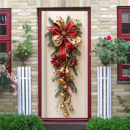 Red Bell & Greenery Christmas Wall Hanging