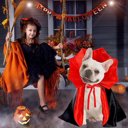Red Vampire Cloak Pet Costume – Small Dogs & Cats