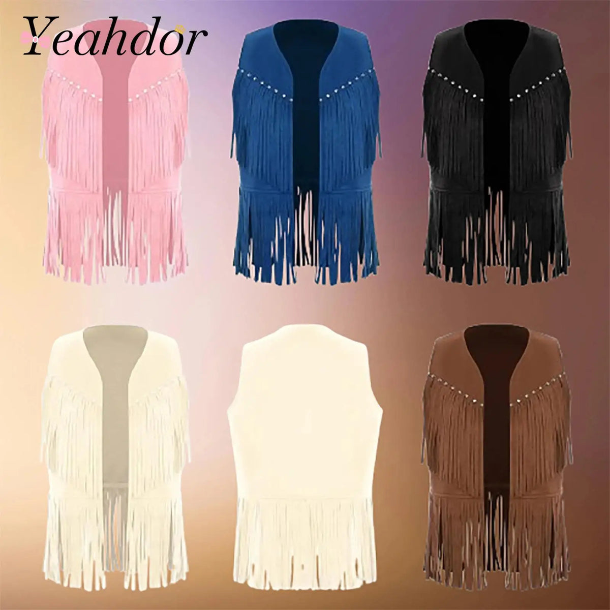 Kids Western Fringe Costume Vest