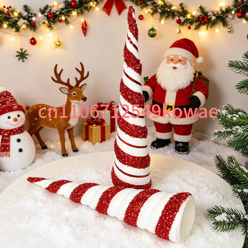 Festive Conical Christmas Tree Tabletop Decor