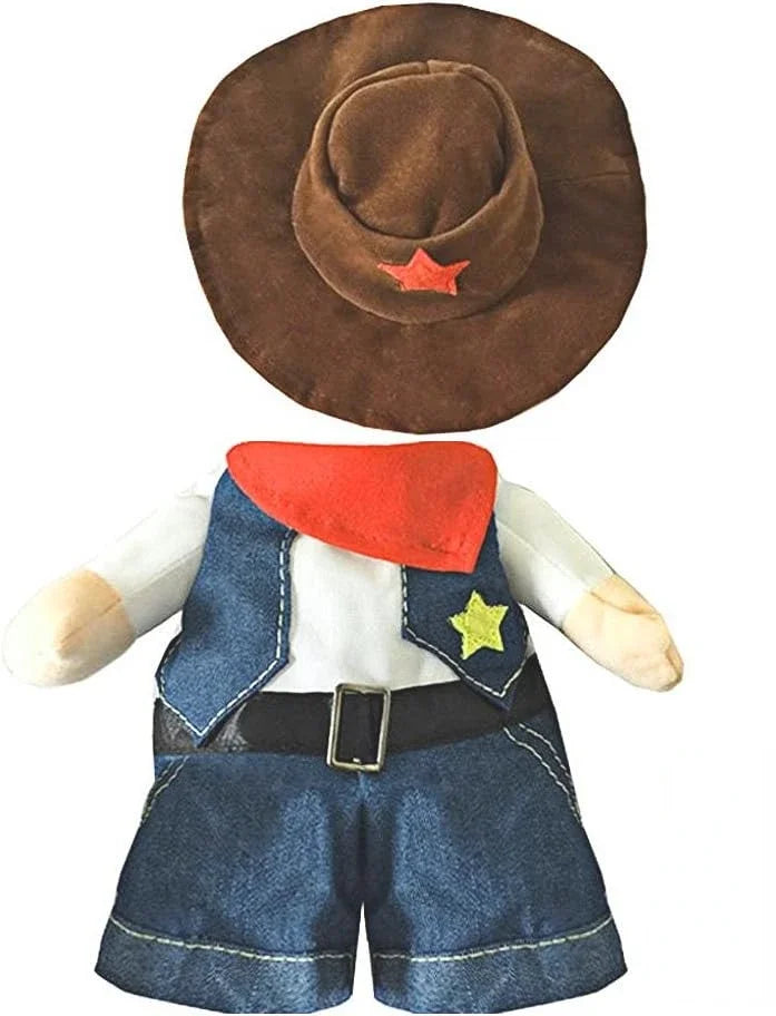 Cowboy Pet Costume with Hat – Cats & Small Dogs