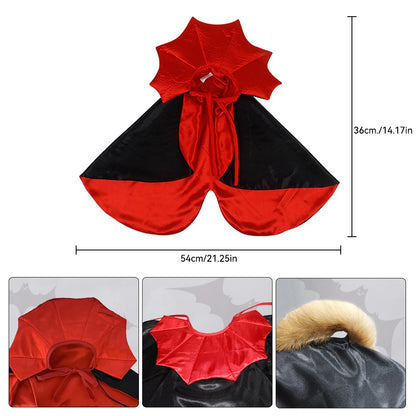 Red Vampire Cloak Pet Costume – Small Dogs & Cats