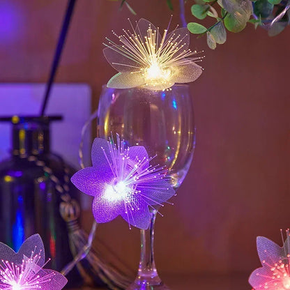 Battery-Operated Fiber Optic Christmas Garland