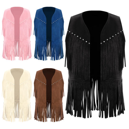 Kids Western Fringe Costume Vest