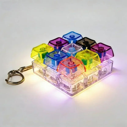 LED Keyboard Clicker Fidget Keychain