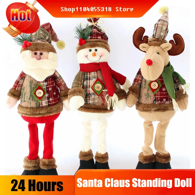 Christmas Santa, Snowman & Reindeer Shelf Sitter