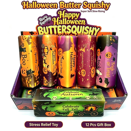 Ghost, Bat & Pumpkin Halloween Butter Squishy