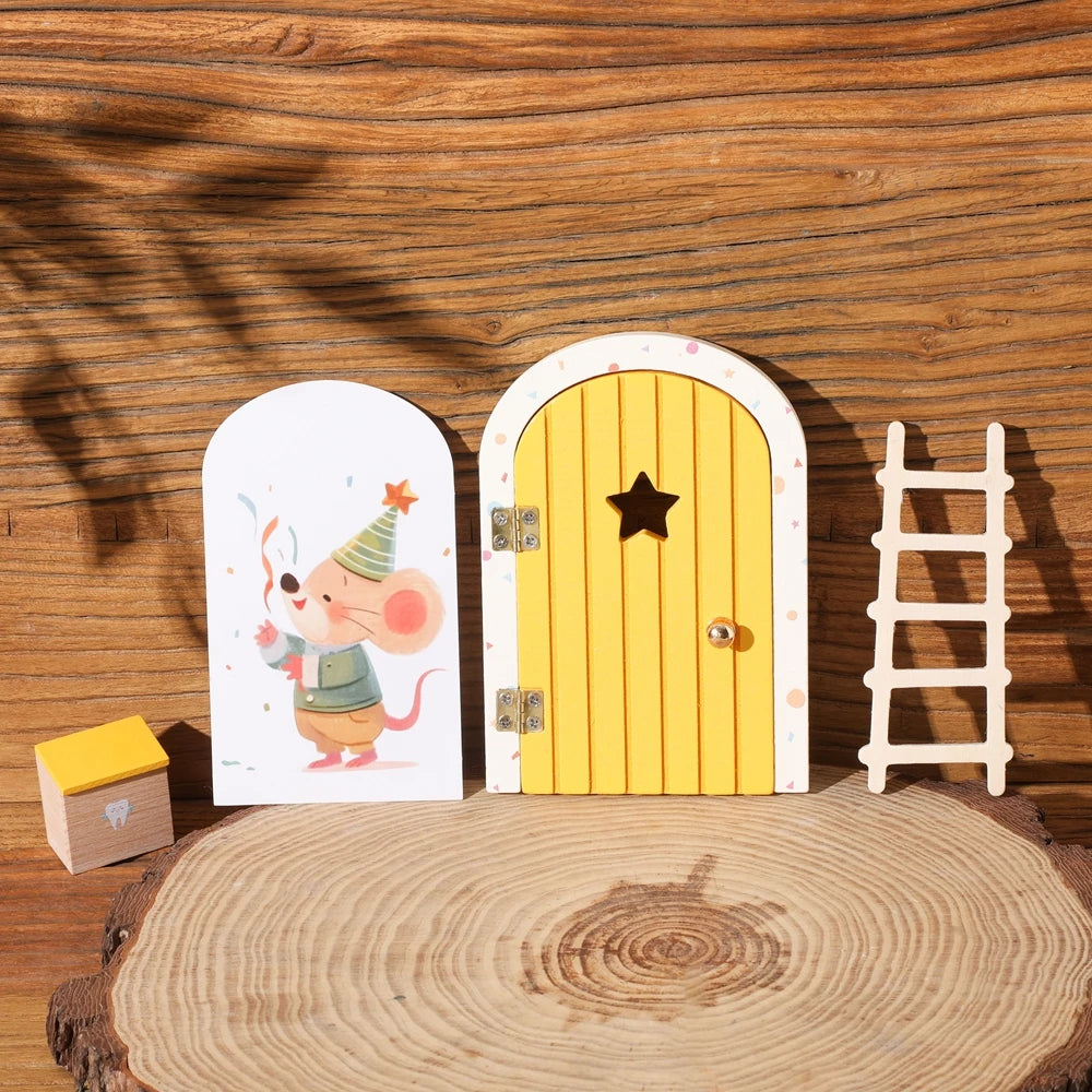 Mini Wooden Fairy Door – Dollhouse & Wall Decor