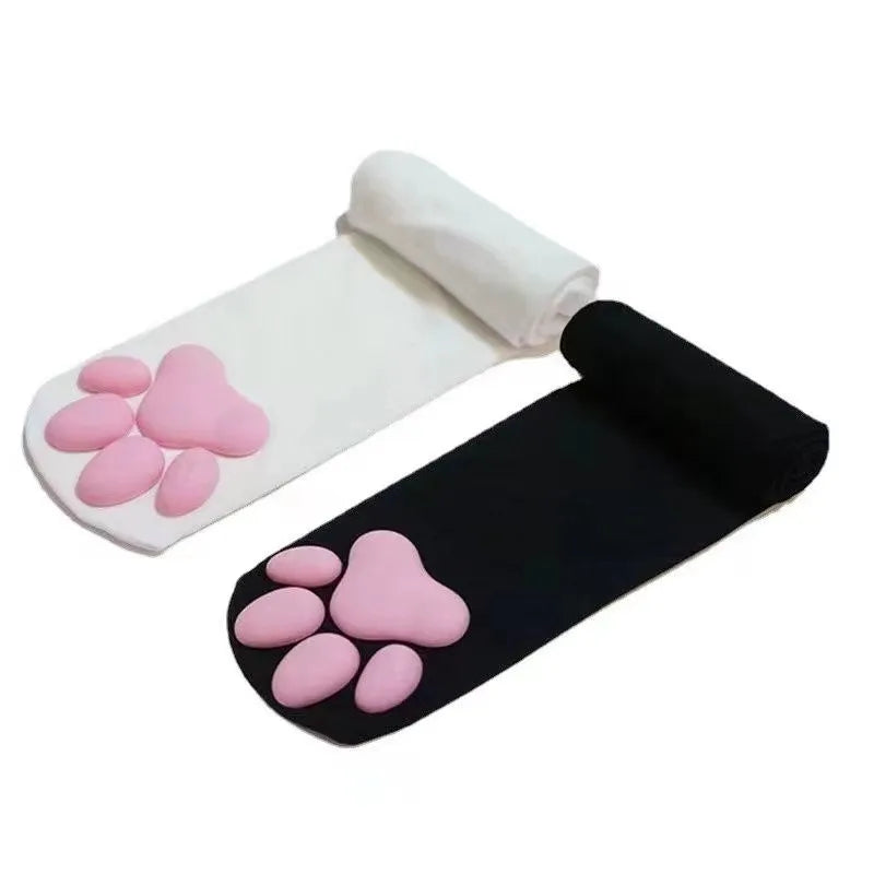 Cat Paw Thigh-High Costume Socks