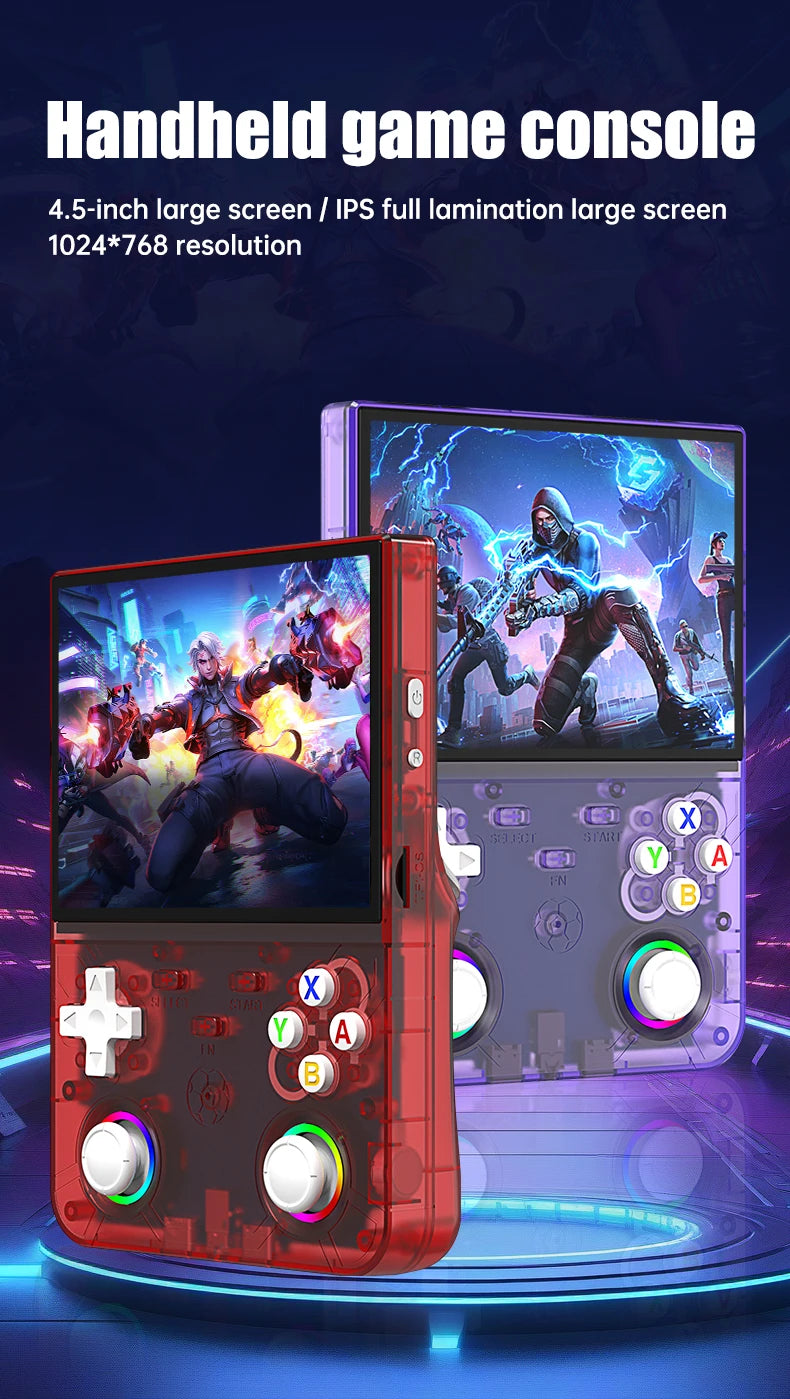 R36 Ultra X Handheld Game Console – 4.5" IPS, 64GB/128GB