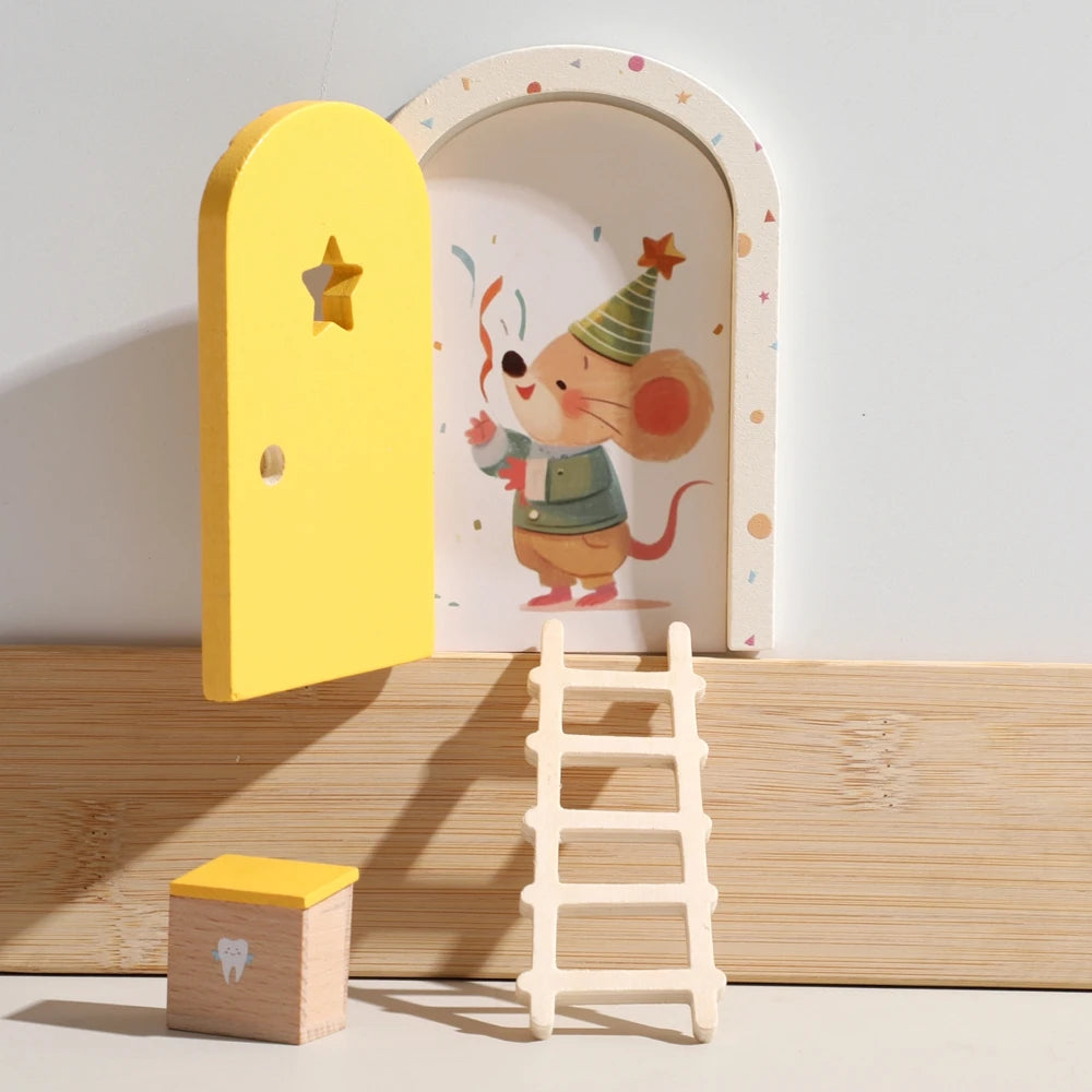 Mini Wooden Fairy Door – Dollhouse & Wall Decor