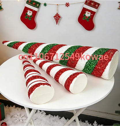 Festive Conical Christmas Tree Tabletop Decor