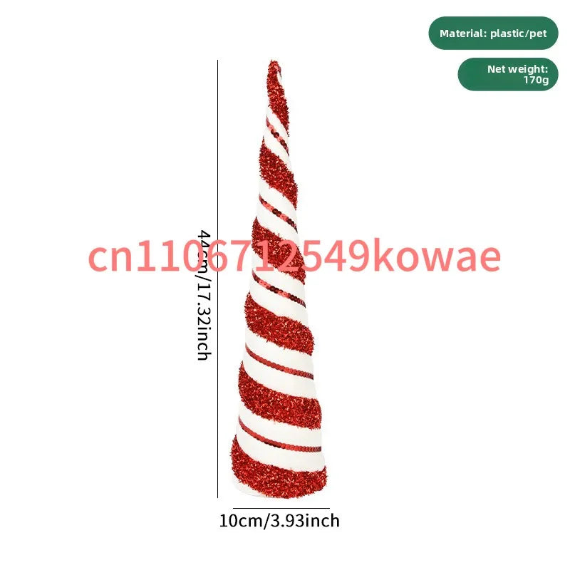 Festive Conical Christmas Tree Tabletop Decor