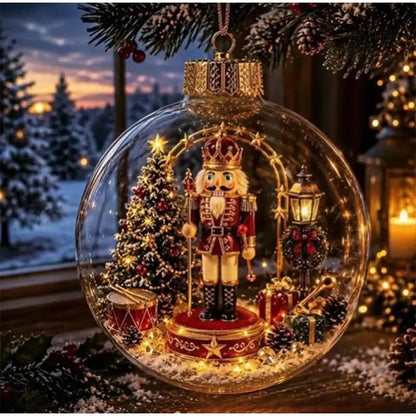 Light-Up Christmas Scene Ornament Ball – 10 cm