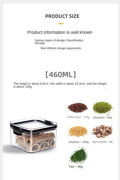 Acrylic Airtight Kitchen Storage Jars – Multiple Sizes