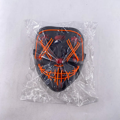 LED Light-Up Neon Halloween Mask