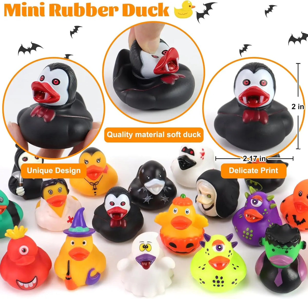 Halloween Rubber Duck Assortment – 16 to 100 Pieces