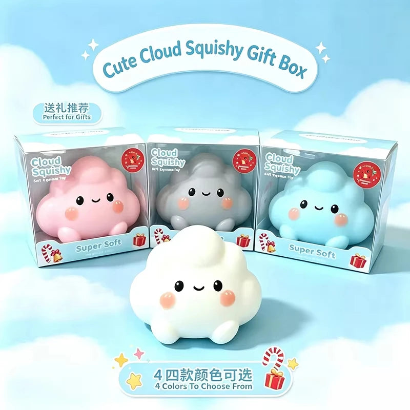 Cloud-Shaped Squishy – Soft Silicone Sensory Fidget