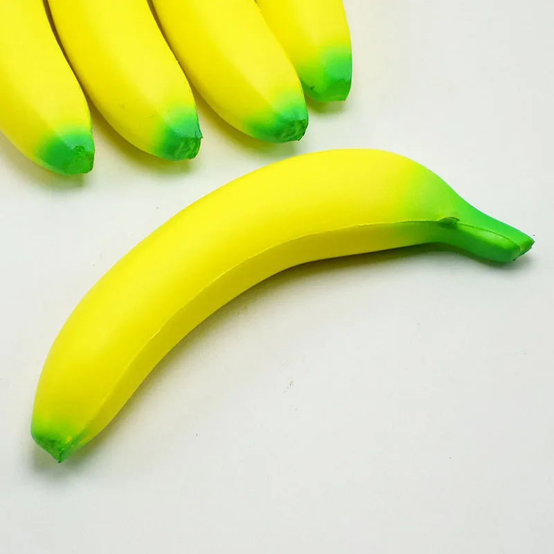 Jumbo banana squishy shown from another angle