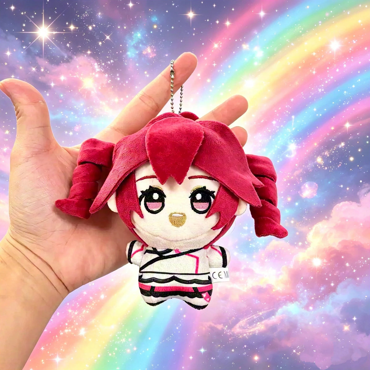 Anime-Inspired Red-Haired Plush Doll