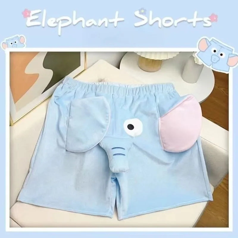 Cartoon Lounge Shorts – Elephant, Pig & Chicken Styles