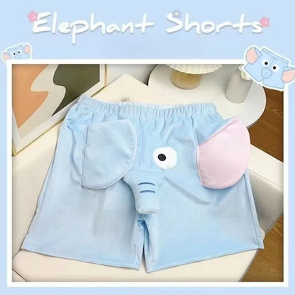 Cartoon Lounge Shorts – Elephant, Pig & Chicken Styles