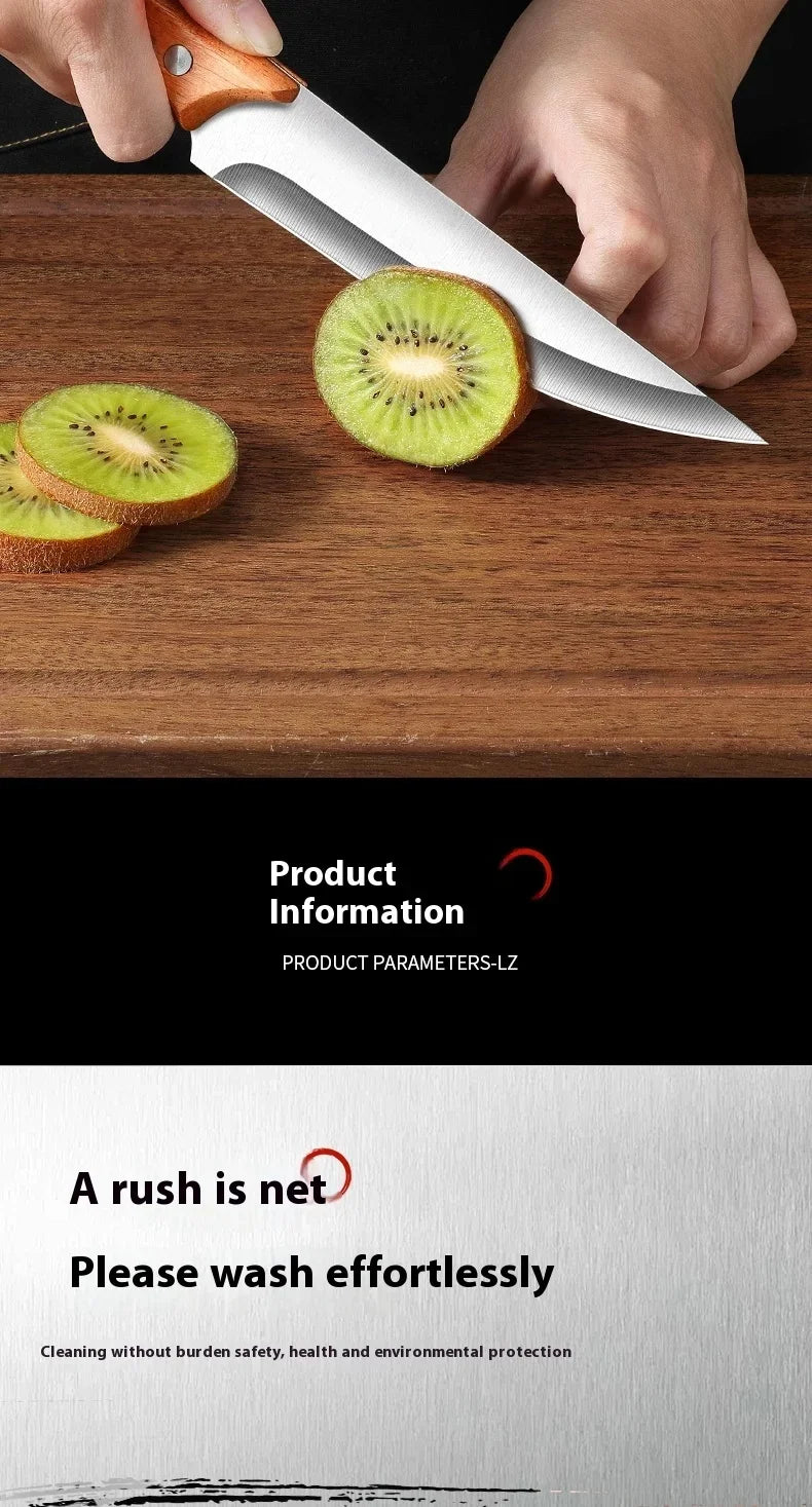 Stainless Steel Fillet & Boning Knife with Wood Handle
