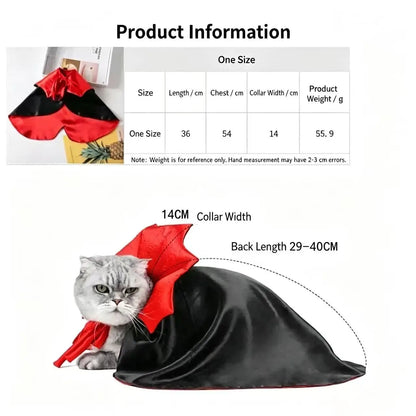 Red Vampire Cloak for Small Dogs & Cats