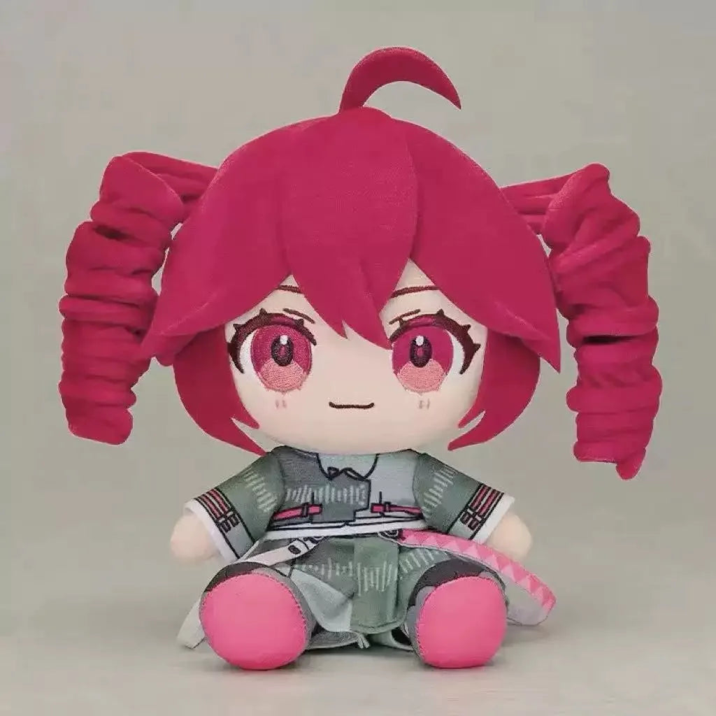 Anime-Inspired Red-Haired Plush Doll