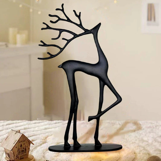 Modern Reindeer Holiday Figurine